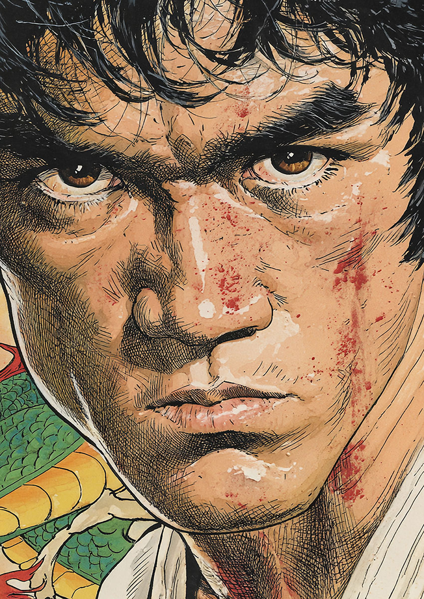 Bruce Lee Pop Art Portrait Canvas Print & Poster Wall Art - AI PRINT LAB